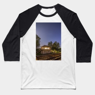 Settle Junction Signal Box Railway House After Dark North Yorkshire England Baseball T-Shirt